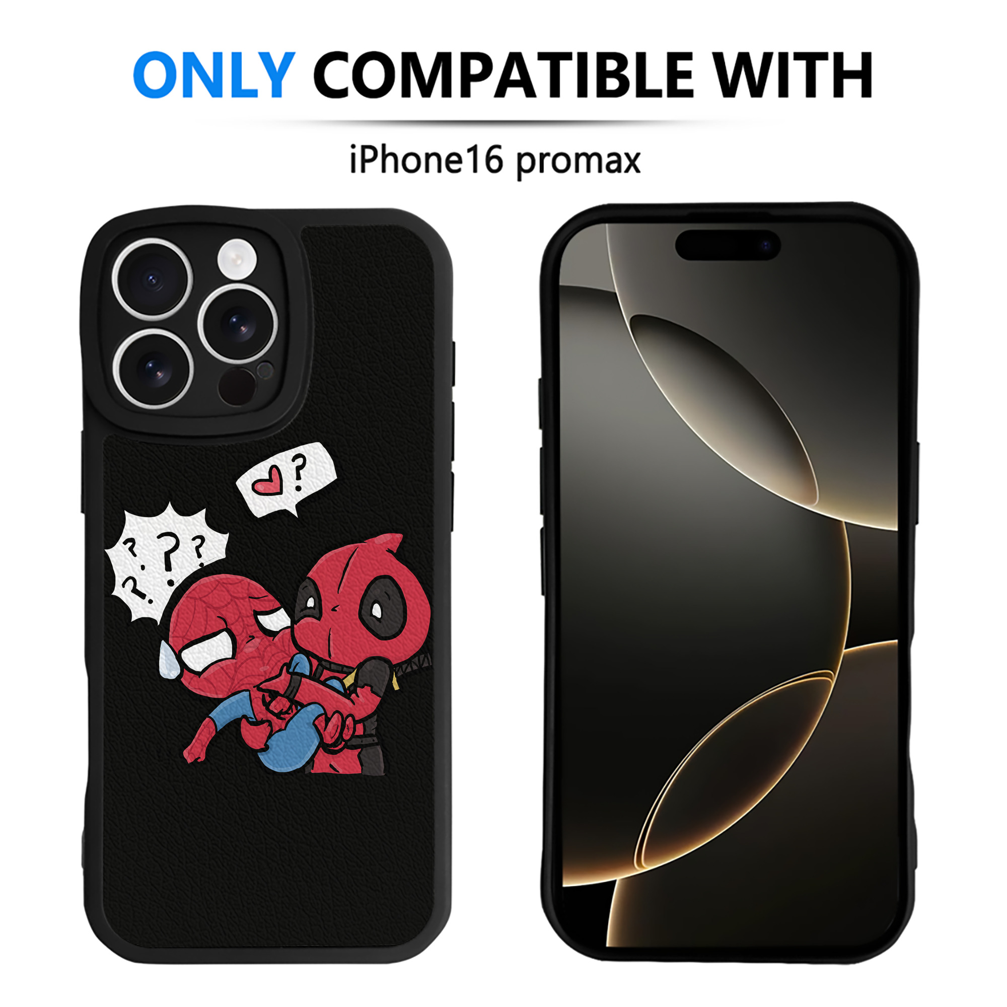 （画像用） Deadpool デッドプール 【iPhone 16シリーズ対応】シリコンスマホケース（レザー調） 材質：シリコン
